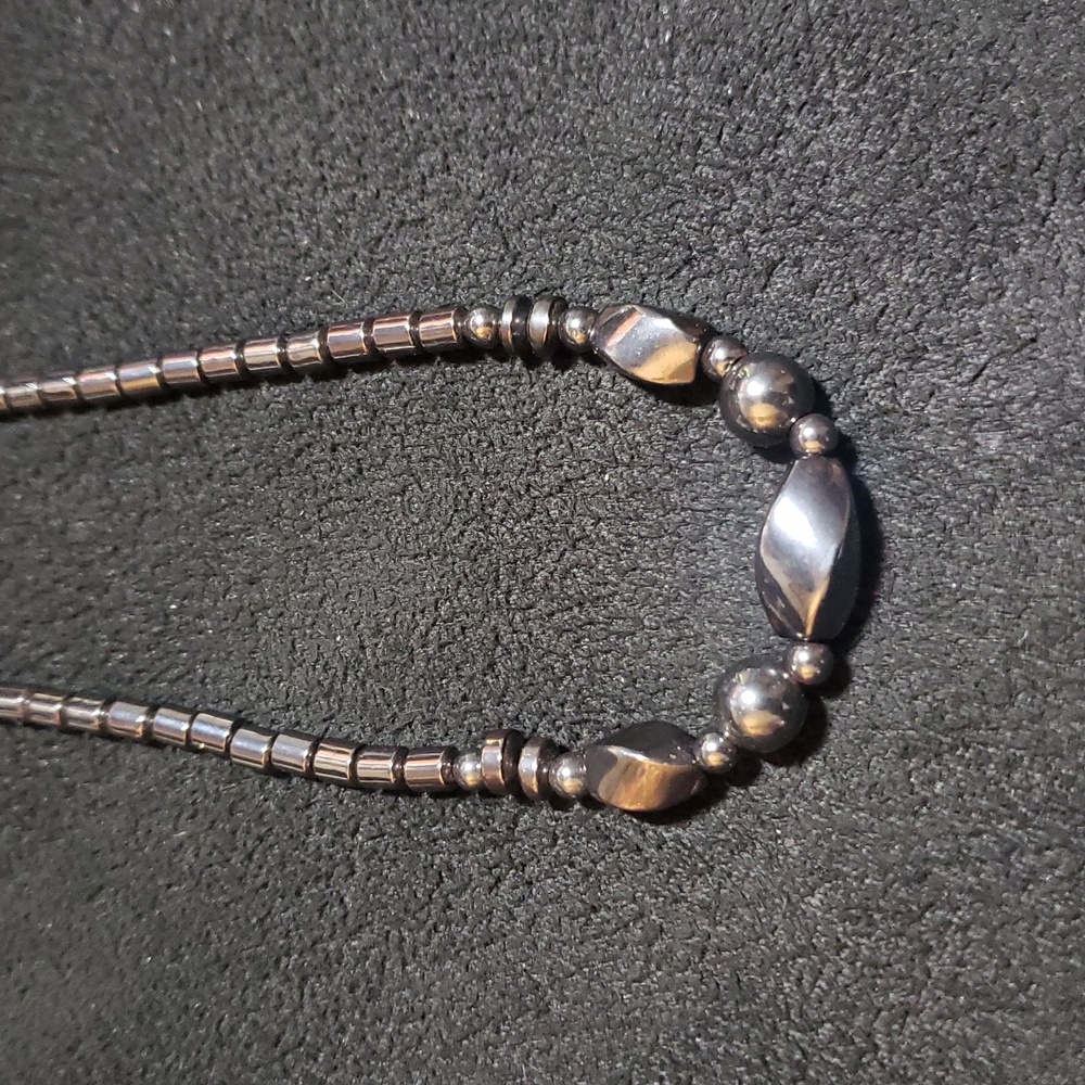 Elegant Hematite Beaded Necklace
